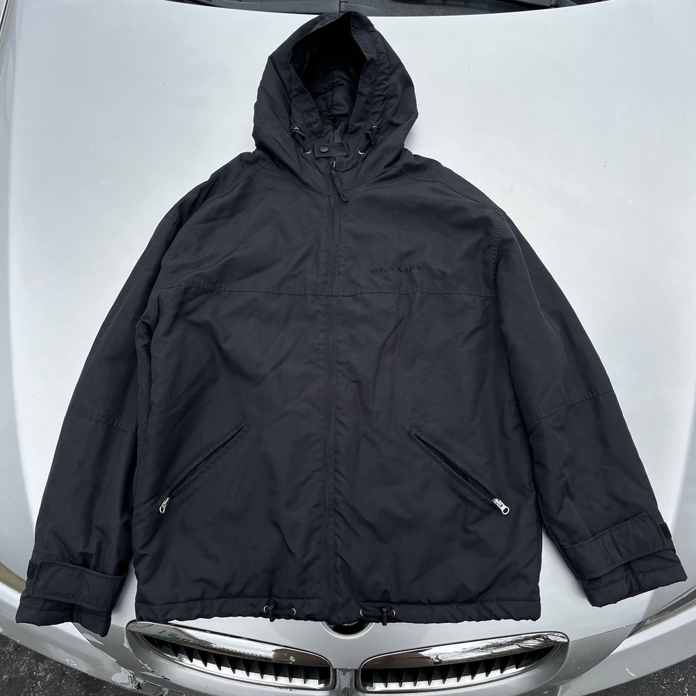 vtg insulated all black nylon Old navy coat outdoor jacket